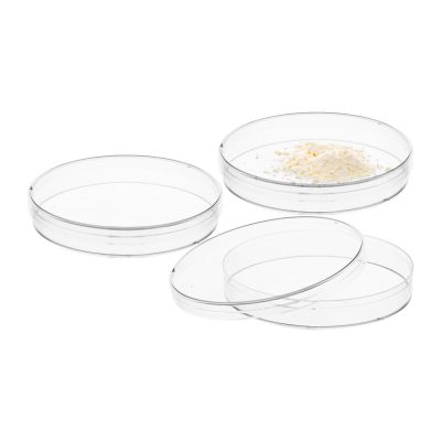 Plastic Petri  Dish, Set of 3 w/agar