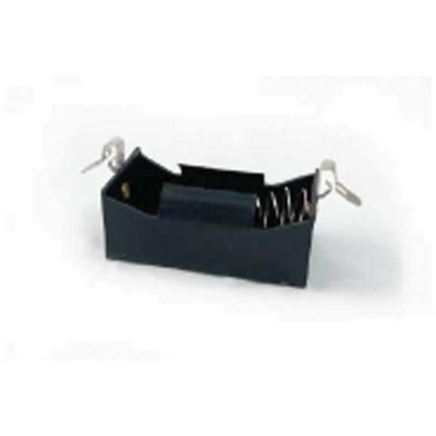 D cell battery holder with fahnstock clips